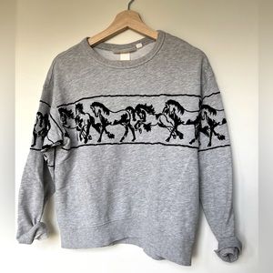 L.o.g.g H&M horseprint sweater. Size XS.